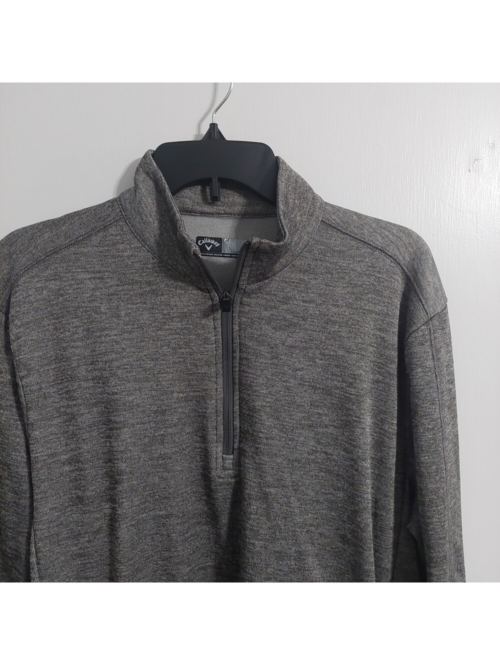 Callaway Men's Gray Quarter-Zip Pullover Size Large